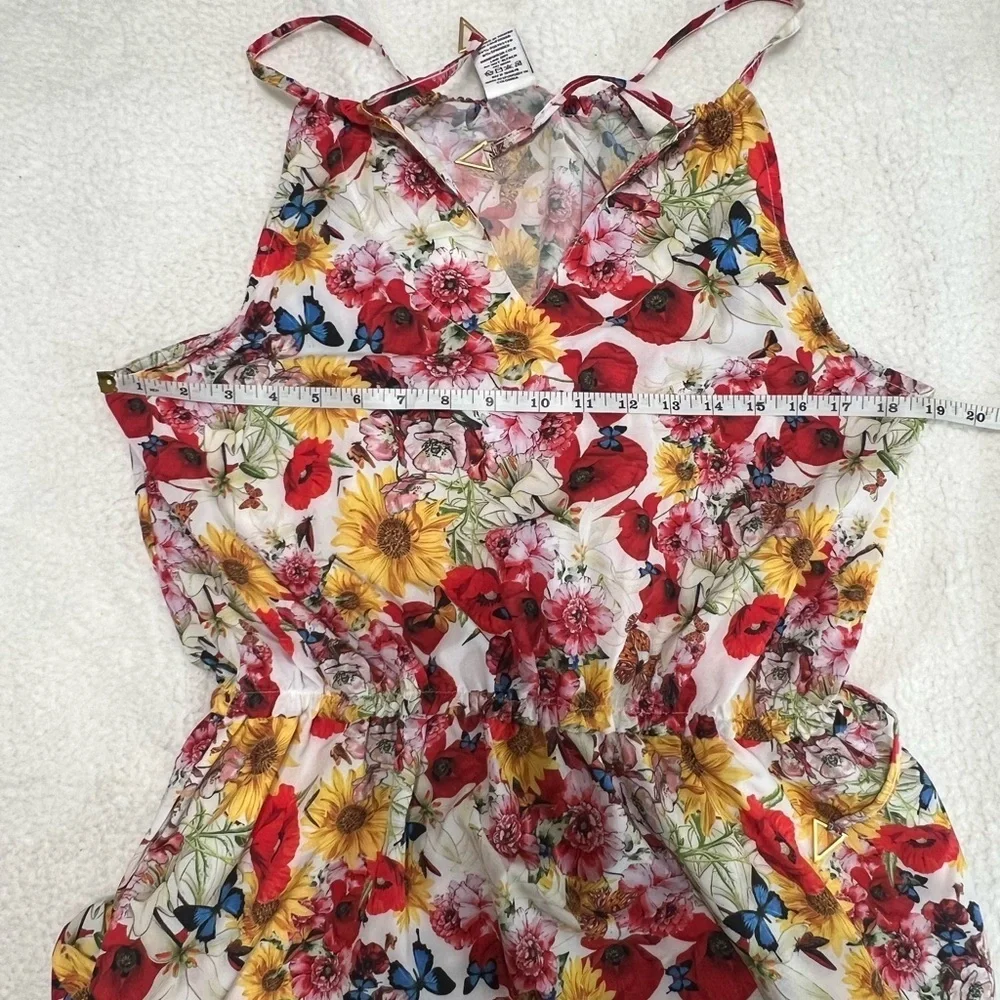 Draya x Valerie Perez Floral Maxi Dress Size M Halter Drawstring EUC